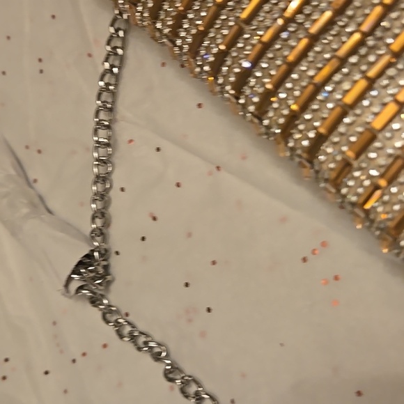 Nina Rose Gold And Silver Elegant Clutch - Picture 10 of 17